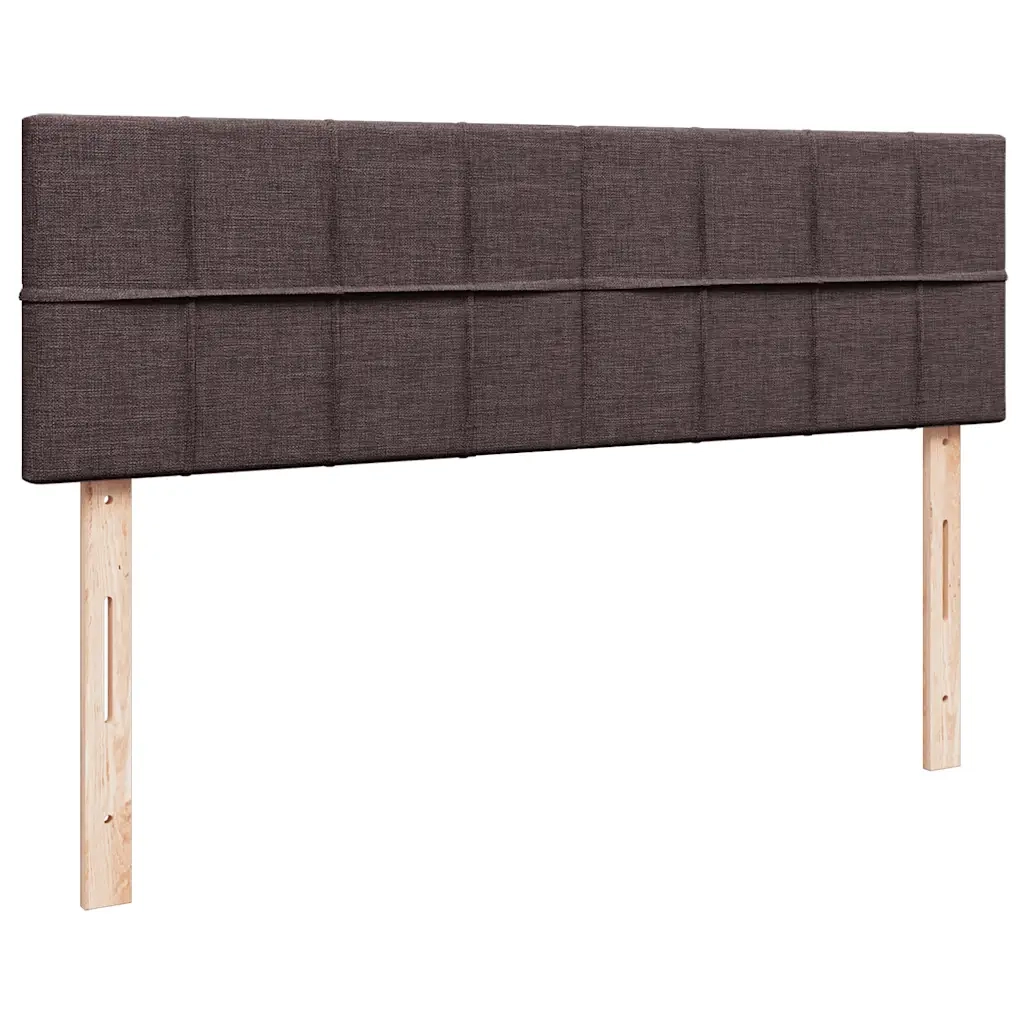 Pouf Letto con Materasso Marrone Scuro 140x190 cm in Tessuto 3311459