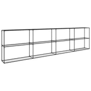 Supporto per piante | Sostegno per piante a 3 livelli Nero 400 x 32 x 104 cm Acciaio