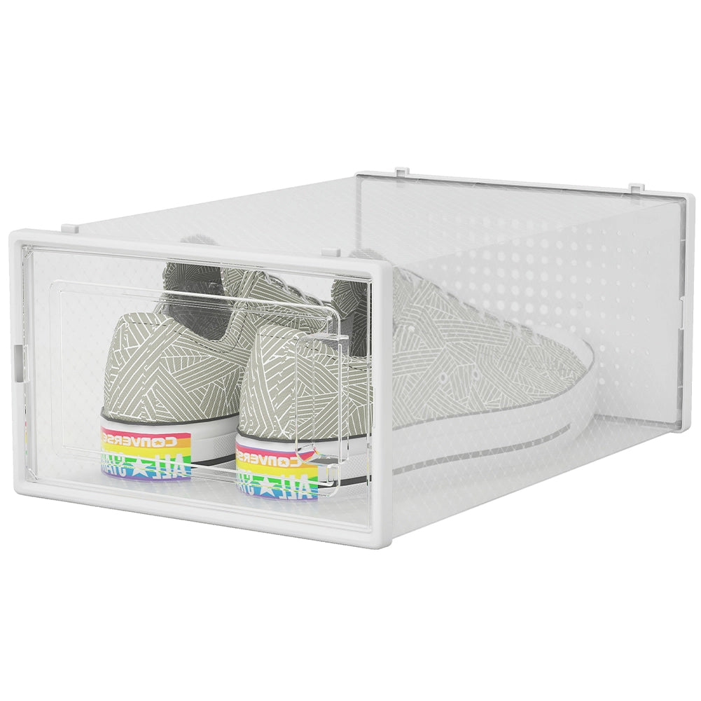 Kit 12 Scatole Portascarpe Impilabili Salvaspazio 33,5x23x14,5 cm Ventilate Multiuso