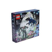 Lego avatar 75571 neytiri e thanator vs. quaritch con tuta amp, modellini da costruire di animale e mech, giochi per bambini