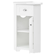 Mobile da bagno con lavabo in ceramica e vano contenitore - per bagno - in MDF - bianco
