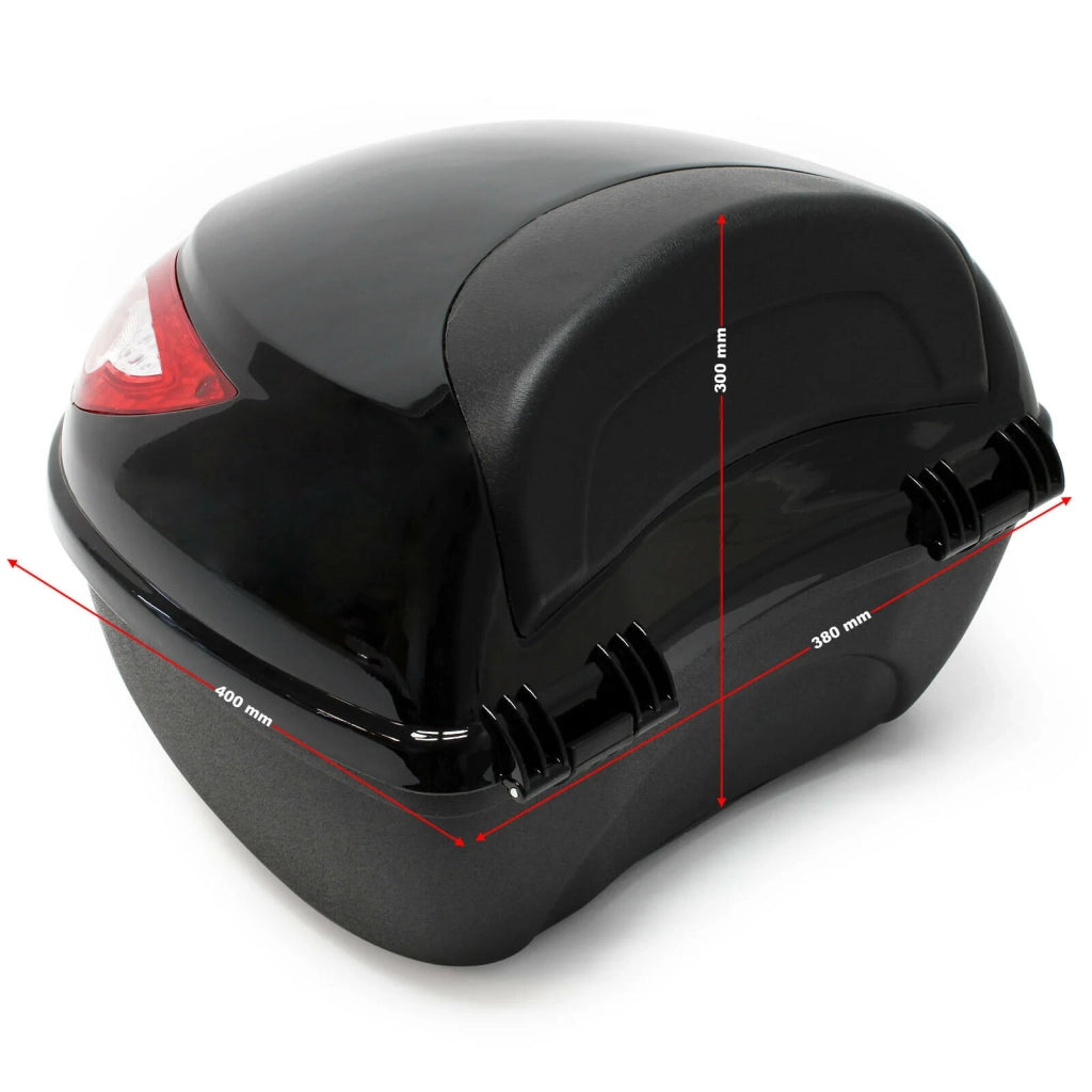 Bauletto bauletto 22 litri per portapacchi moto scooter quad nero 16_0000487