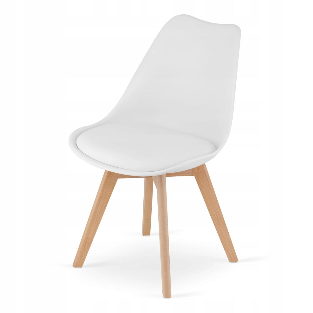 Tavolo rettangolare Valora YURO 120x80 bianco + 4 sedie RIKX bianche