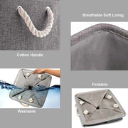 Scatola di Stoccaggio Pieghevole Borsa di Tessuto - 3 Pezzi, Organizzatore per Rack Kallax - Giochi per Bambini, Armadio, Abbigliamento