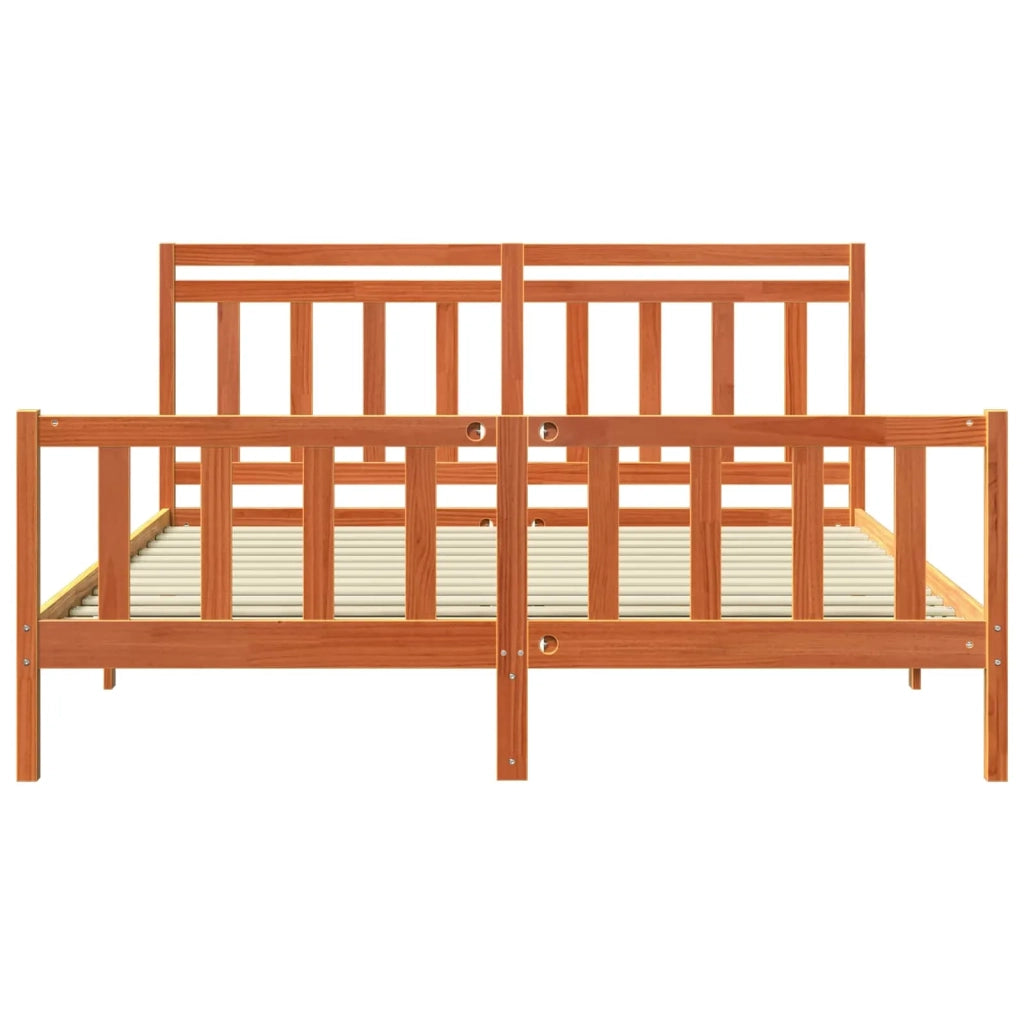 Struttura del letto 2 pcs Marrone cerato 205,5 x 185,5 x 100 cm 3418137
