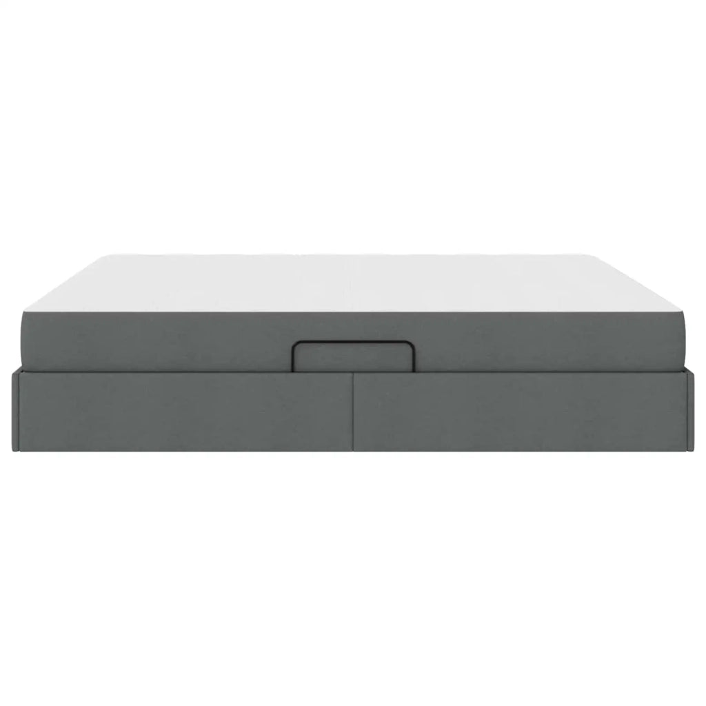 Letto con contenitore e materasso Grigio scuro 160 x 200 cm 3399671