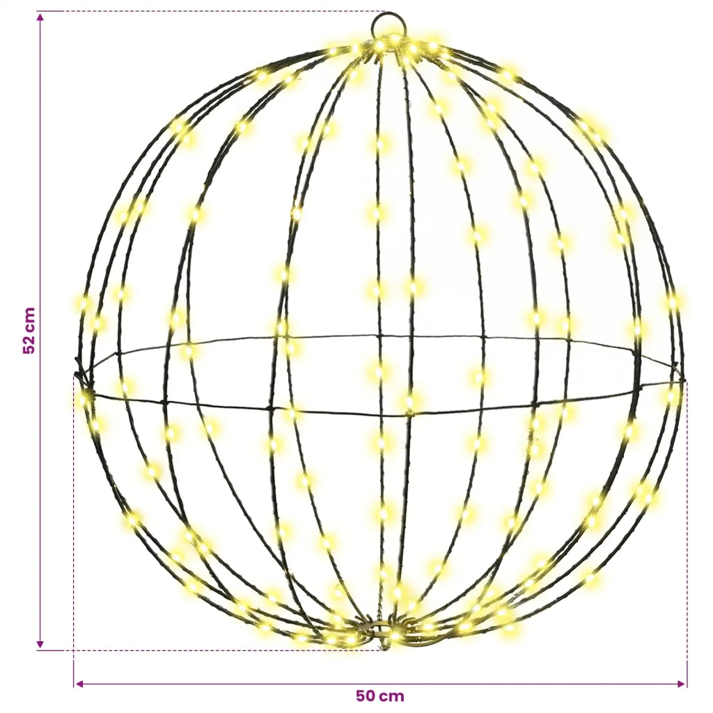 Palla 160 LED Bianco caldo 50,5 x 50,5 x 52 cm Metallo 42019107