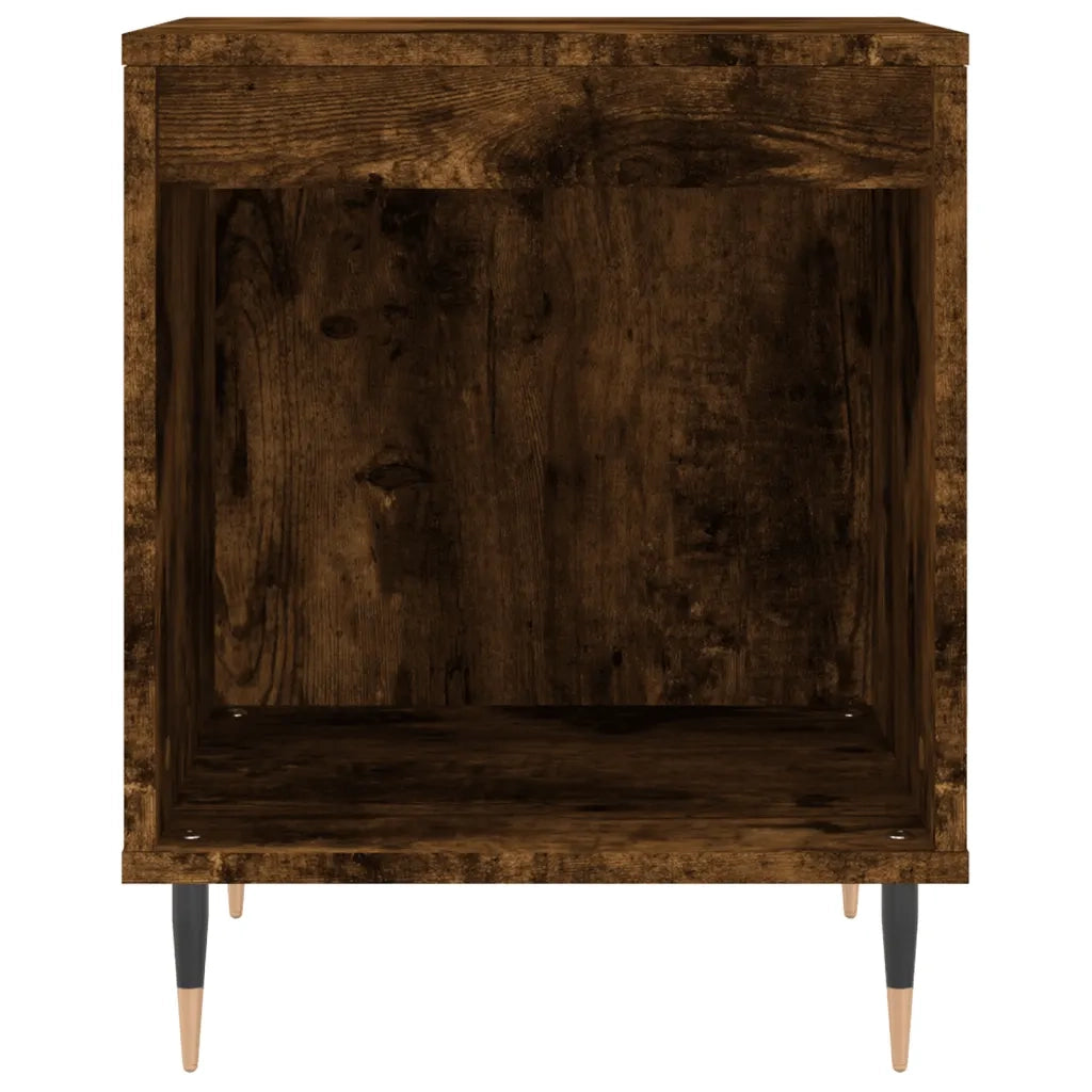 Comodini 2pz Rovere Fumo 40x35x50 cm in Legno Multistrato 830711
