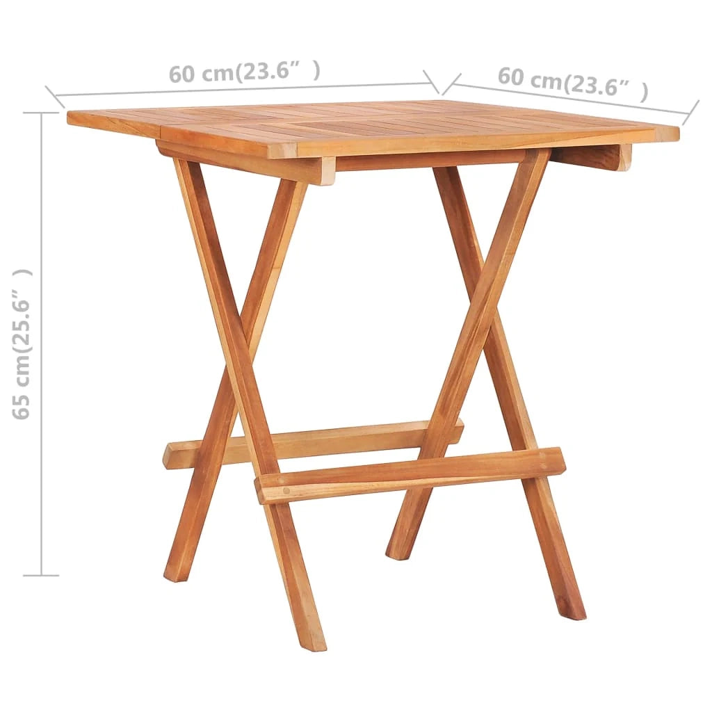 Set da giardino bistrot mobili da esterno terrazza 3 pezzi con cuscini verdi in legno massello di teak 02_0013518