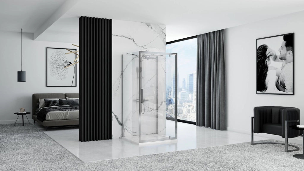 Cabina Doccia A Parete Rea Rapid Swing Chrome 120x100