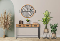 Set 2 Portavasi Ø21x40-19x22 cm in Metallo Nero e Crema