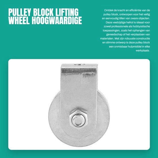 Pulley 0,3 Ton con Hefgewicht - Katrol a Rotazione - Blocco di Alta Qualità - Duraturo e Affidabile - Facile da Manutenere - Alta Efficienza