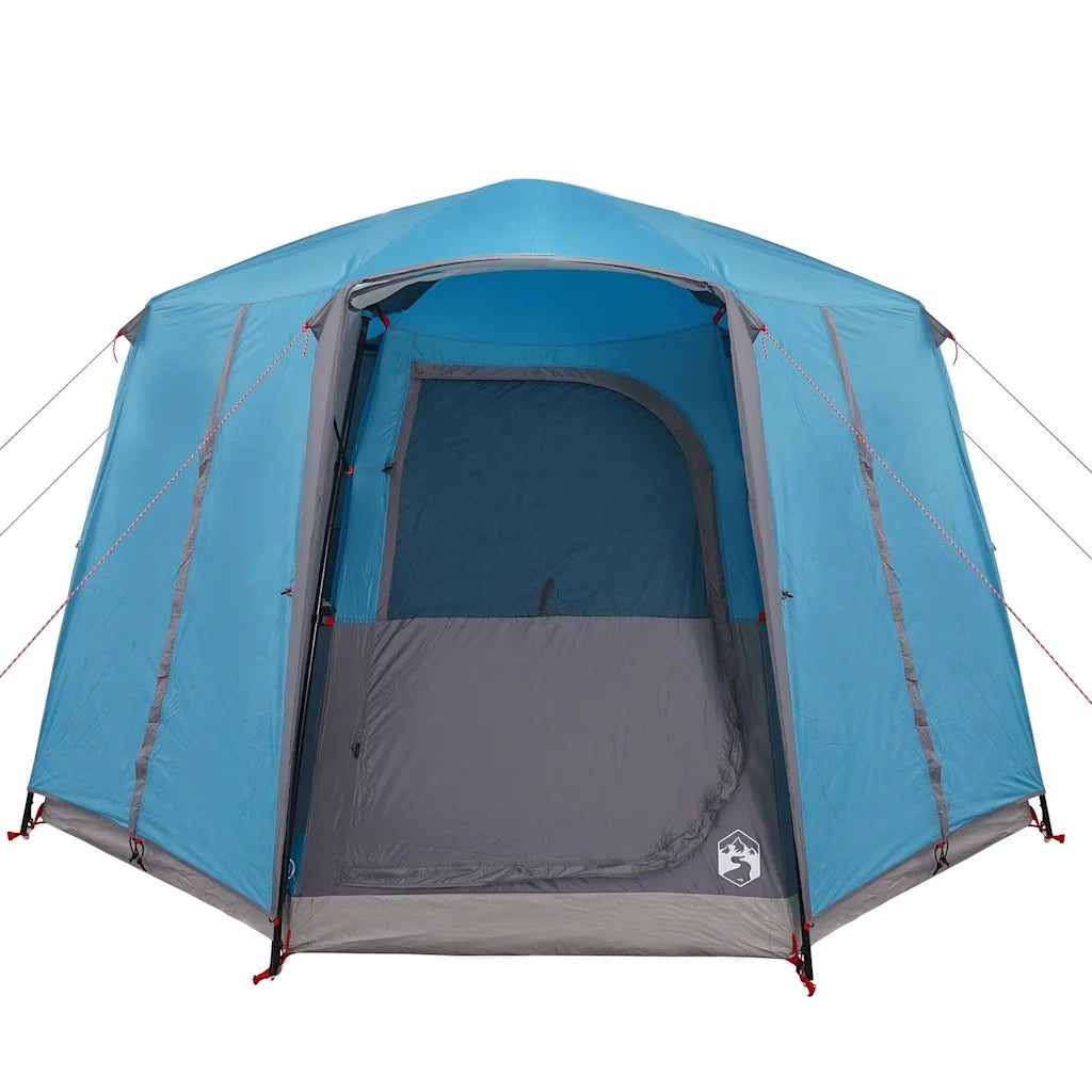 Tenda a cubo per 3 Persone-Tenda da campeggio Blu e Grigio 320 x 320 x 203 cm