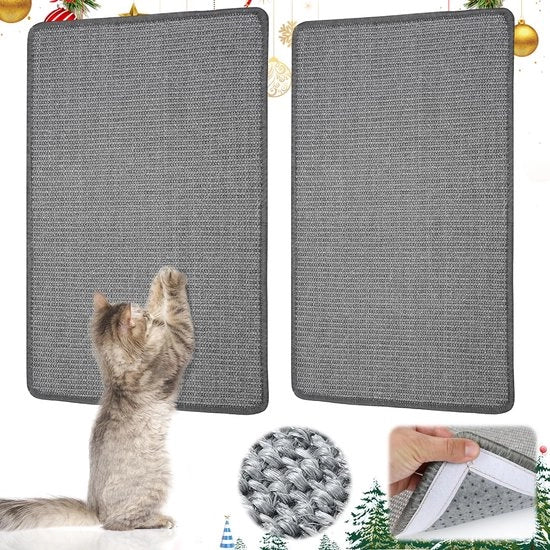 2 piastre per gatti in legno grigio, piastre per gatti, piastre per gatti 50 x 25 cm, piastre per gatti, erba per gatti, pregiato tessuto per gatti, piastre per gatti con angolo per gatti.