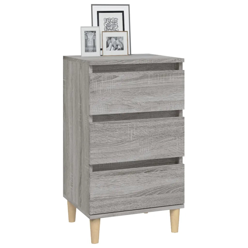 Comodino Grigio Sonoma 40x35x70 cm in Legno Multistrato 819666