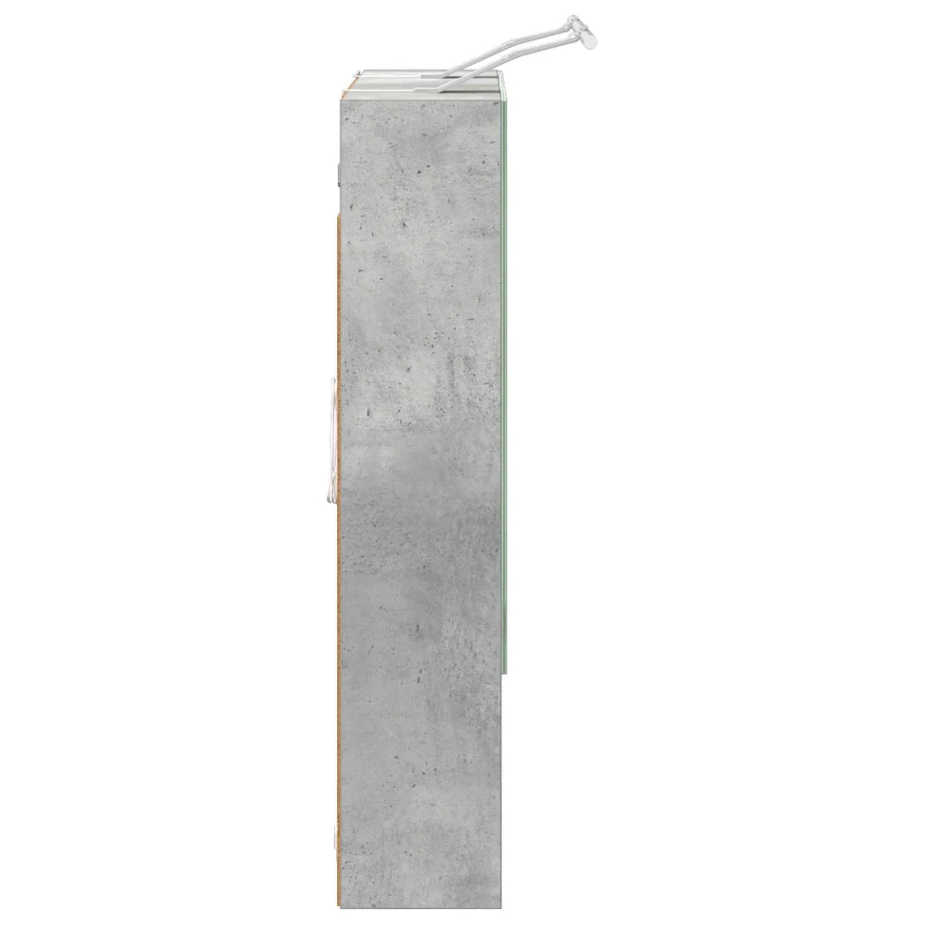 Mobiletto per specchio da bagno con lo scaffale Grigio cemento 889194