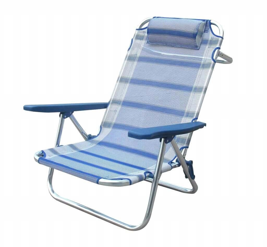Spiaggina mare prendisole con braccioli in Alluminio Textilene cm 68x68x83 - KIAN