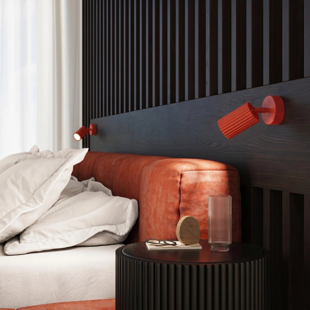 Plafoniera KARBON 1 rosso
