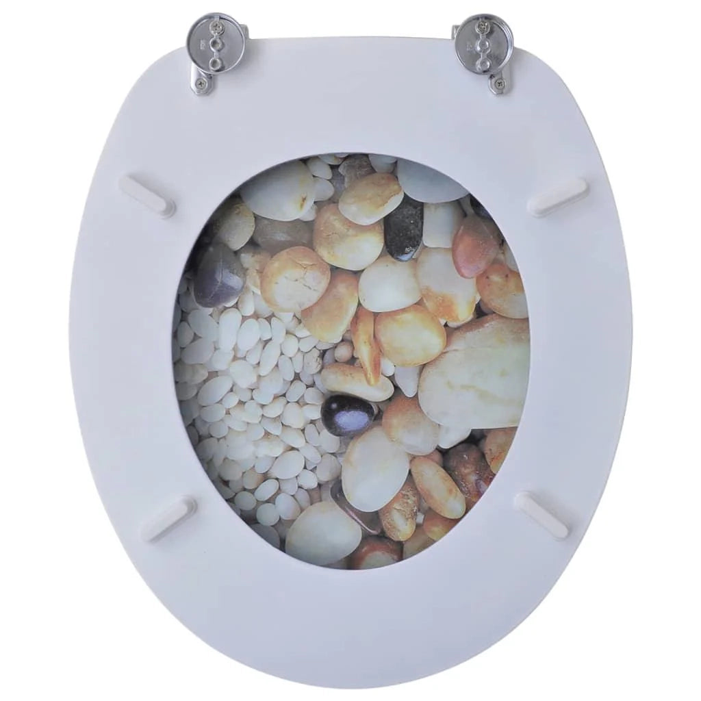 Sedile WC con coperchio a forma di sassolino tazza WC 02_0002888
