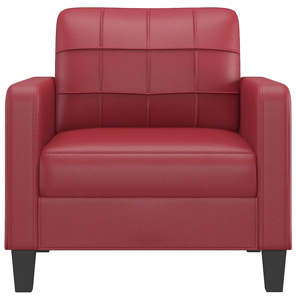 Divano Sedia-Poltrona Rosso Vino 60 cm in Similpelle 301610