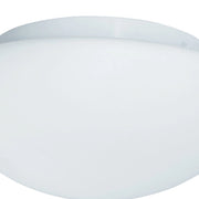 Plafoniera Contemporanea Tokio Acciaio Bianco Vetro 1 Luce E27