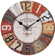 Orologio da cucina vintage con cassa in MDF, 30 cm Ø, meccanismo silenzioso, modello ispirato al 1887.