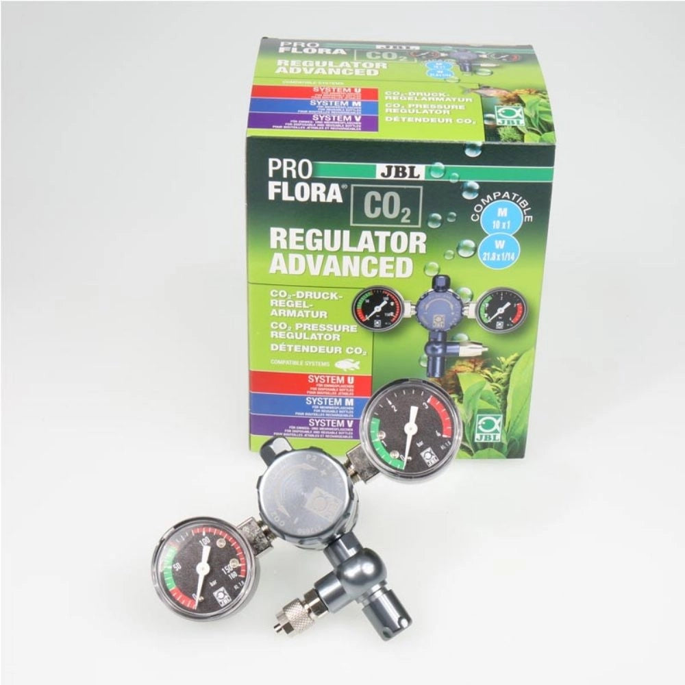 JBL Proflora CO2 Regulator Advanced - riduttore di pressione con 2 manometri per bombola usa e getta e ricaricabili