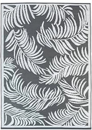 Tappeto Esterno Coco Tropical grigio e bianco, 270 x 370 cm