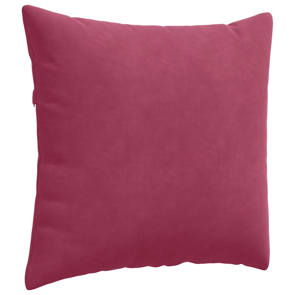 Cuscini da Divano 2 pcs Rosso Vino 50 x 50 cm Tessuto in Cords