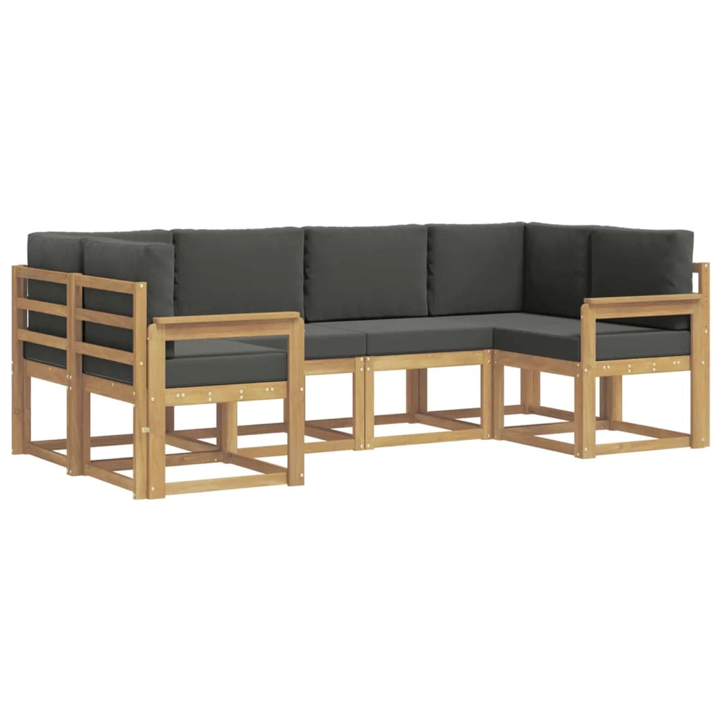 Set di divani da esterno 6 pz Bianco e Antracite 3388111