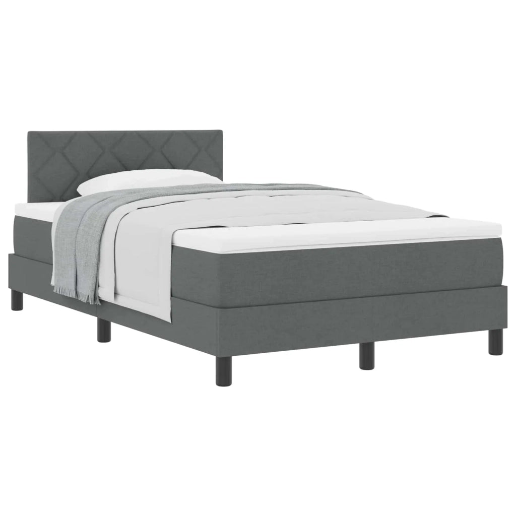 Letto a molle con testiera Grigio scuro 120 x 190 cm Tessuto 3338749