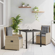 Set da Pranzo per Giardino 3 pcs Beige e Grigio Chiaro 3380960