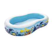 Trade Shop - Piscina Gonfiabile Family A Otto 2 Anelli Barriera Corallina 262x157x46cm 54118 -