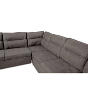 Divano angolare Washington con letto e 2 contenitori in tessuto khaki Enjoy 09