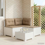 Divano da giardino 3 posti con cuscini in look rattan 3 posto 8011914