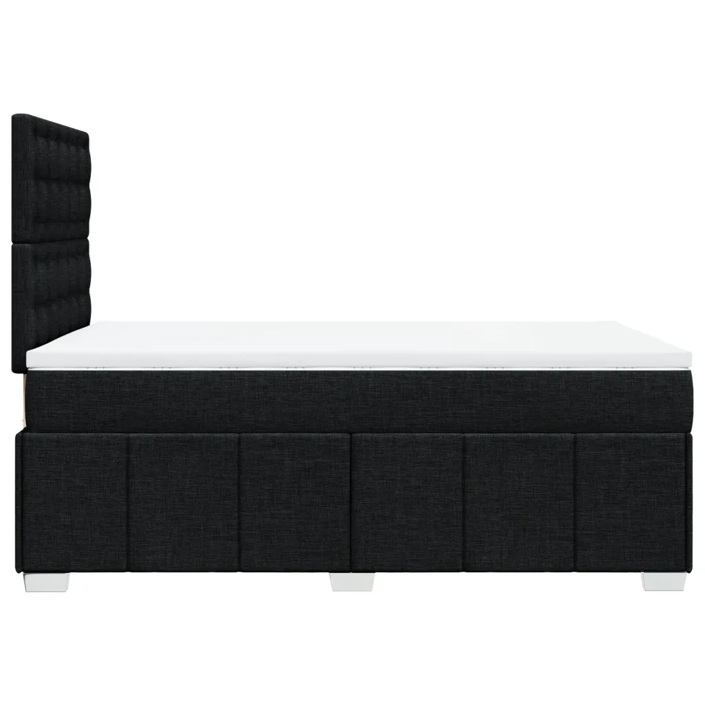 Giroletto a Molle con Materasso Nero 120x190 cm in Tessuto 3291623