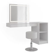 Vicco Tavolo da toeletta Bianco 100 cm 4 parti