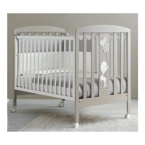 Lettino infanzia pali 0127orsts orsetto bianco e tortora