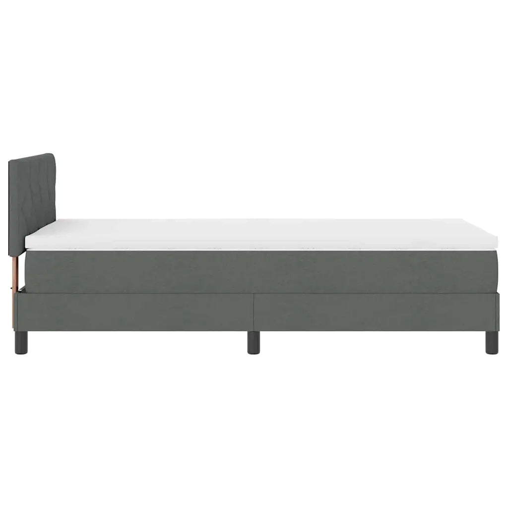 Letto a molle con testiera Grigio scuro 90 x 200 cm Tessuto 3338735
