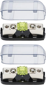 2 pezzi di contenitore di fusibile per alimentazione auto audio mini ANL 23x20mm con connessione metallica - accessori per caricabatterie - fusibile 100A.