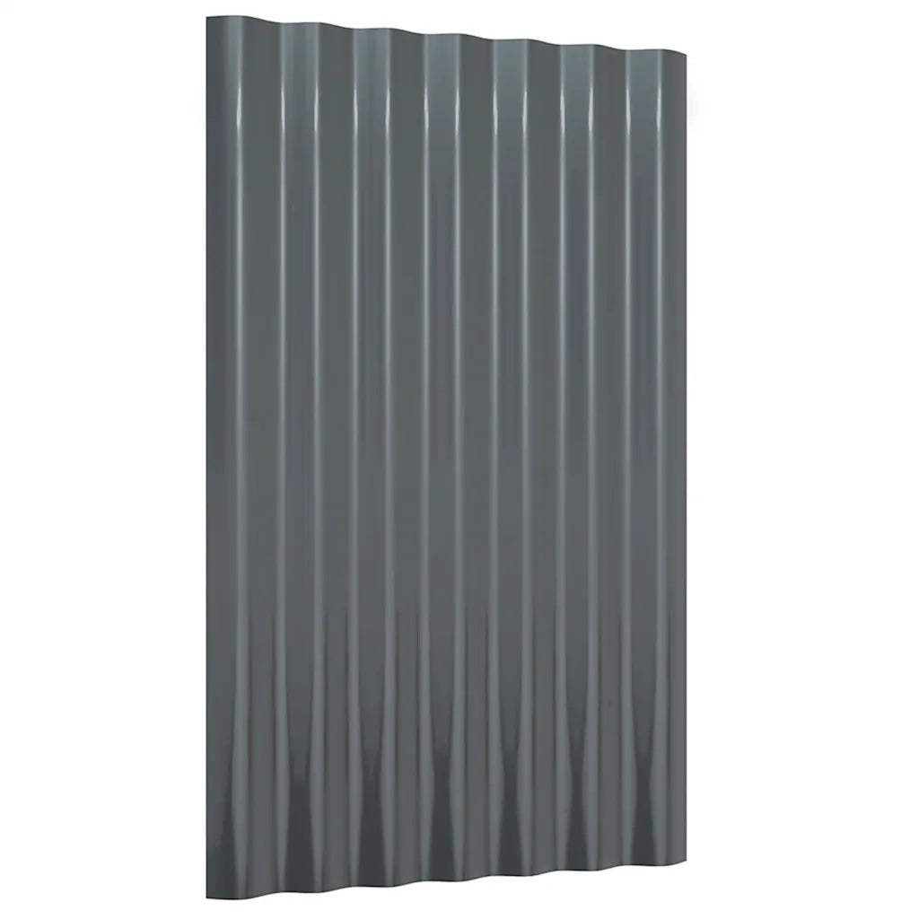 Pannelli Tetto 12 pz Acciaio Zincato Antracite 60x36 319126