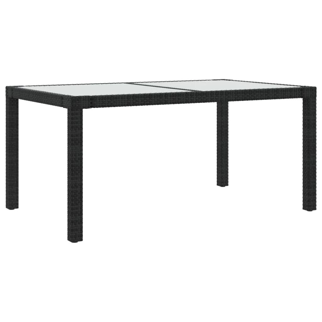 Salotto da esterno in 5 pezzi con cuscini in resina intrecciata nera 02_0014955