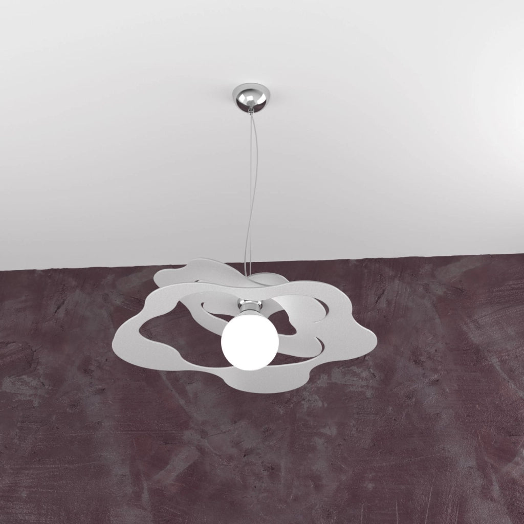 RIPPLES SOSPENSIONE D.50 CM. 1 LUCE GRIGIO 1158-S50-GR