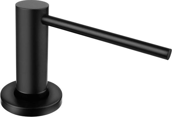Dispensatore di sapone per lavabo integrato - Cucina e bagno - 500 ml - Nero - Acciaio inossidabile