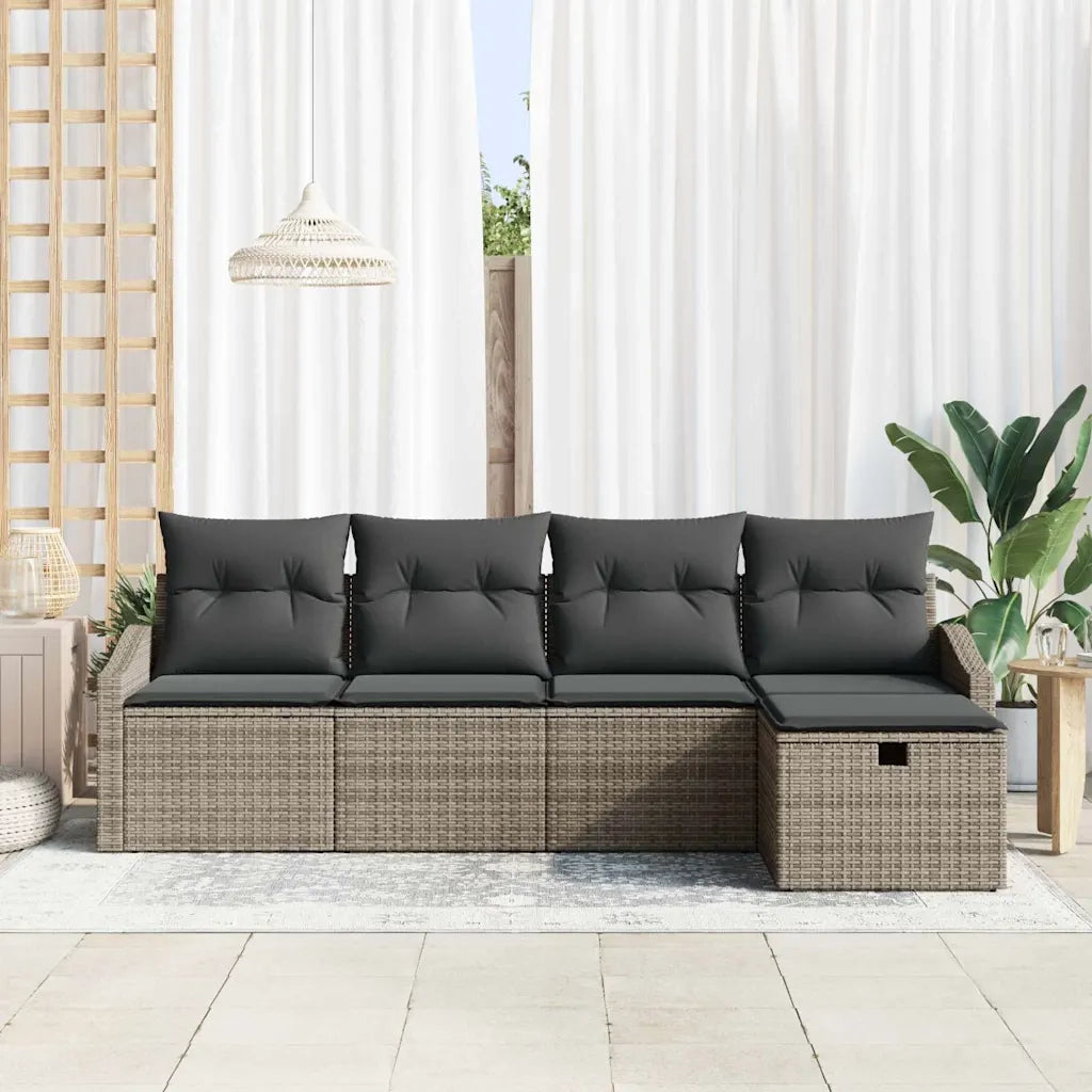 Set di divani con cuscino 6 pcs polyrattan