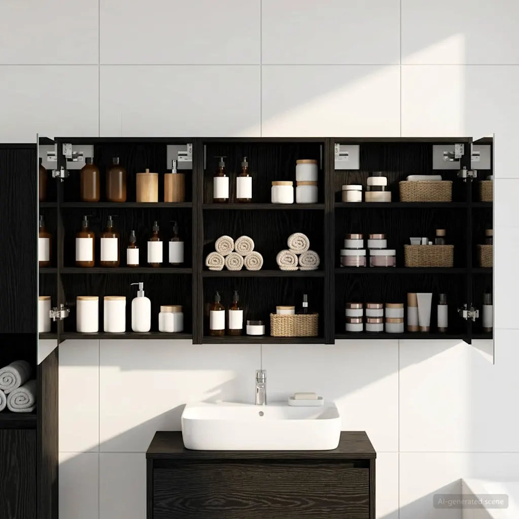 Set di Armadi da Bagno con lo scaffale 3 pcs 126 x 16 x 62.5 cm 3403825