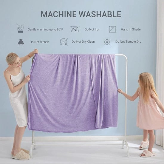 Decongelante Plus - Decongela 130 x 170 cm decongela deken luce per estati leggere con tecnologia Arc-Chill Q-Max assorbe il calore corporeo - decongela e decongela deken per bambini lila - decongela deken per divano e decongela deken per viaggio