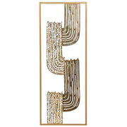Decorazione murale moderna in ferro oro fatto a mano 75 x 29 cm accessorio stile industriale moderno