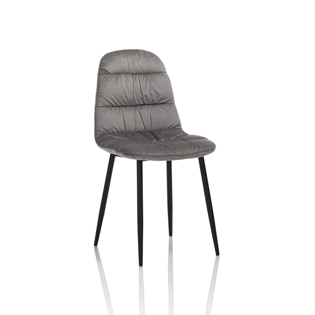 Set 4 Sedie 44x40x90 cm in Velluto Grigio