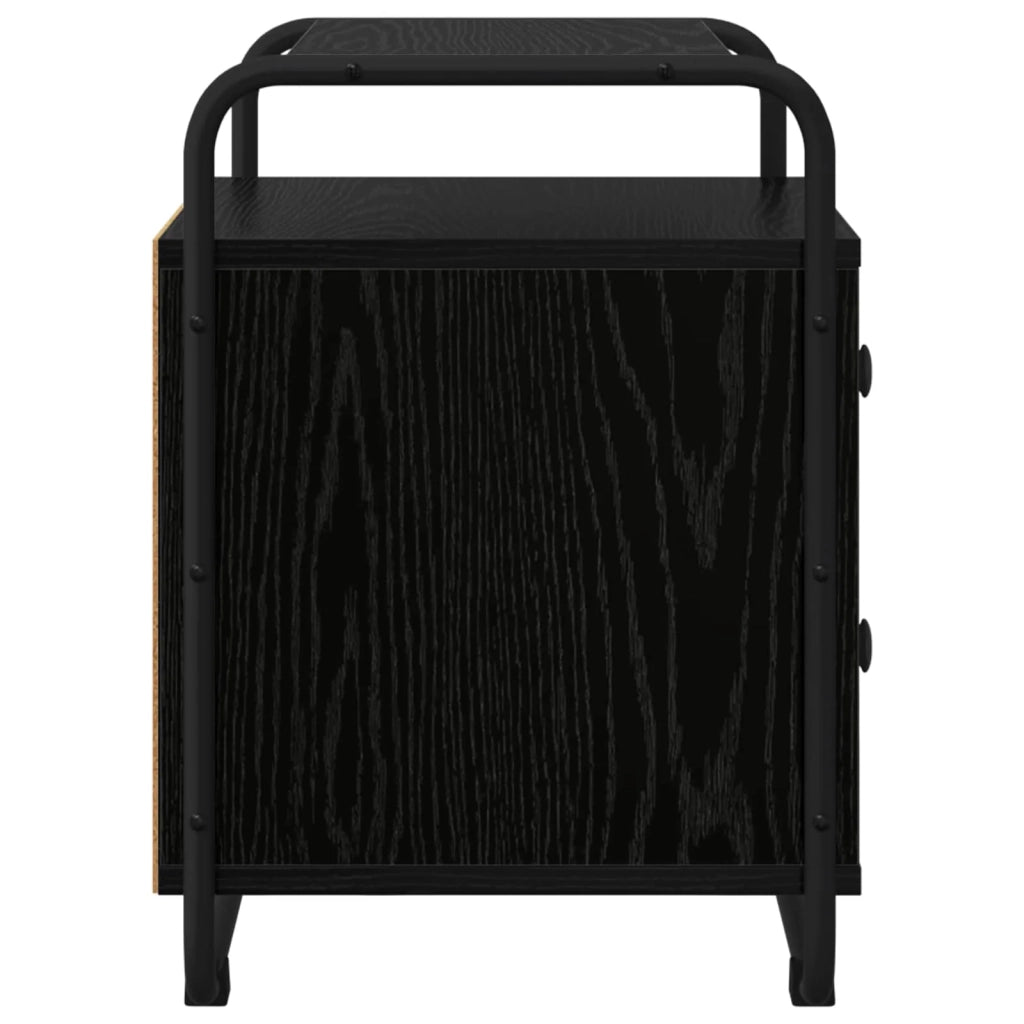 Armadio da Notte 2 pz Rovere Nero Legno ingegnerizzato 8007624